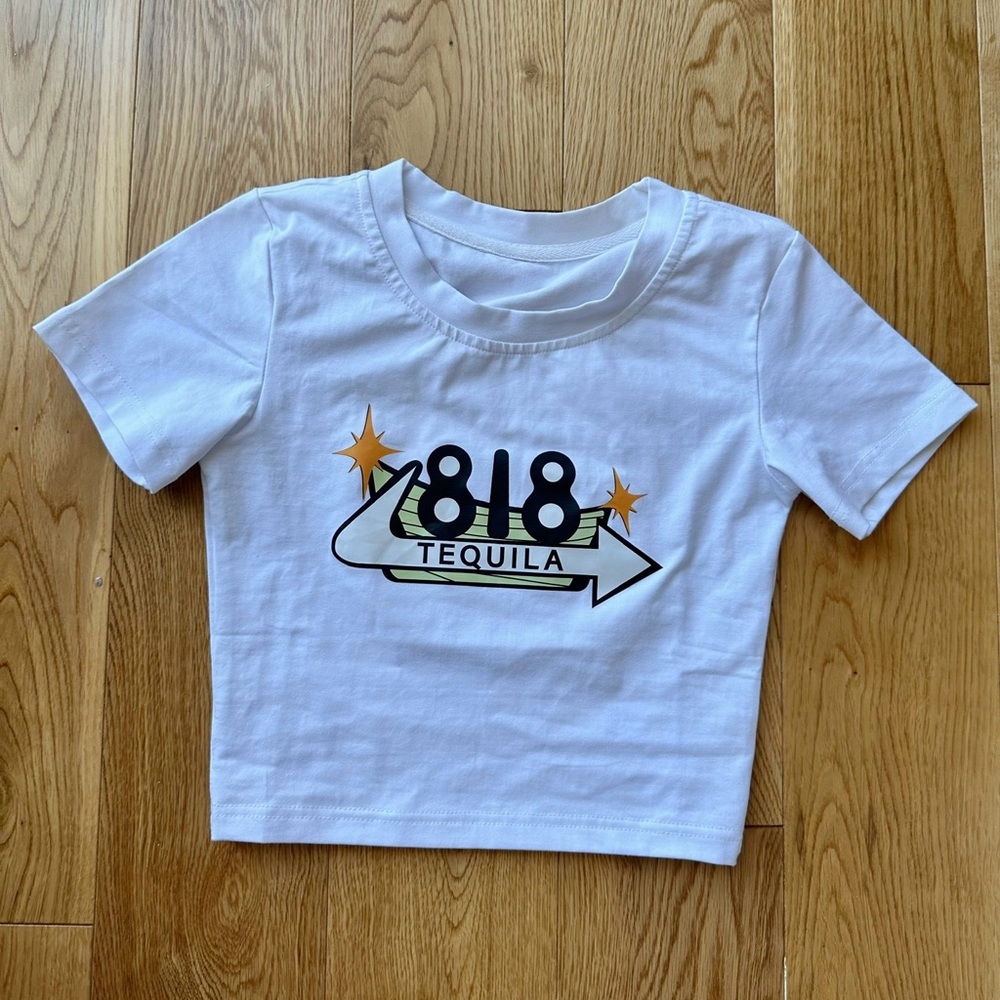 818 Tequila Baby Tee White
